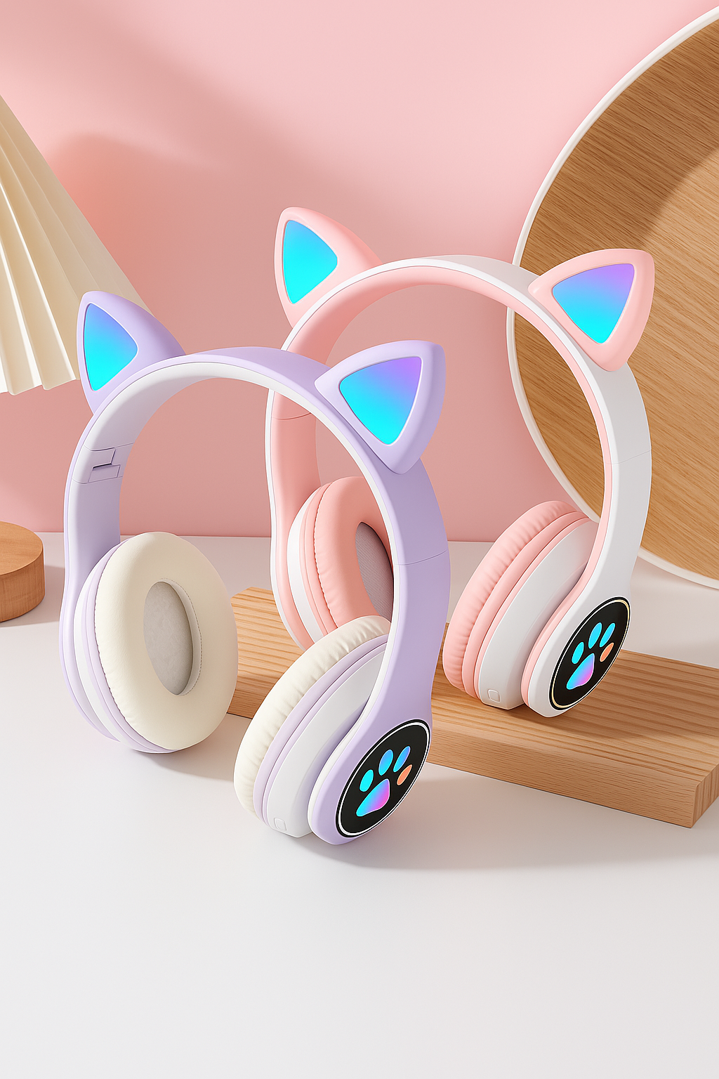 STN-28 Bluetooth Headset Stylish Cat Design, Deep Bass