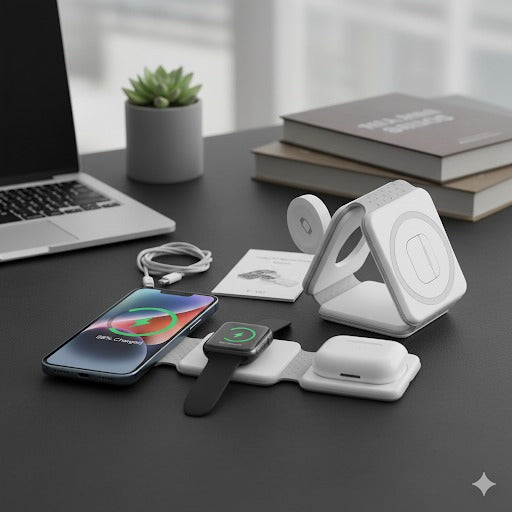3 in 1 Wireless Magnetic Pad Charger