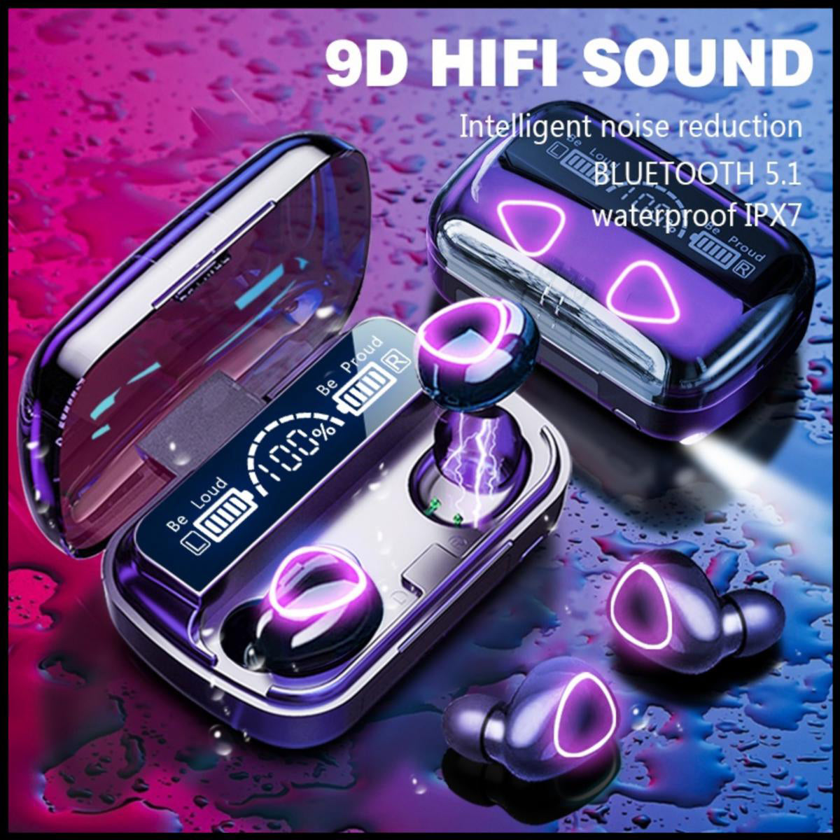 Stylish M20 Earbuds with Built-in Power Bank for Mobile Charging