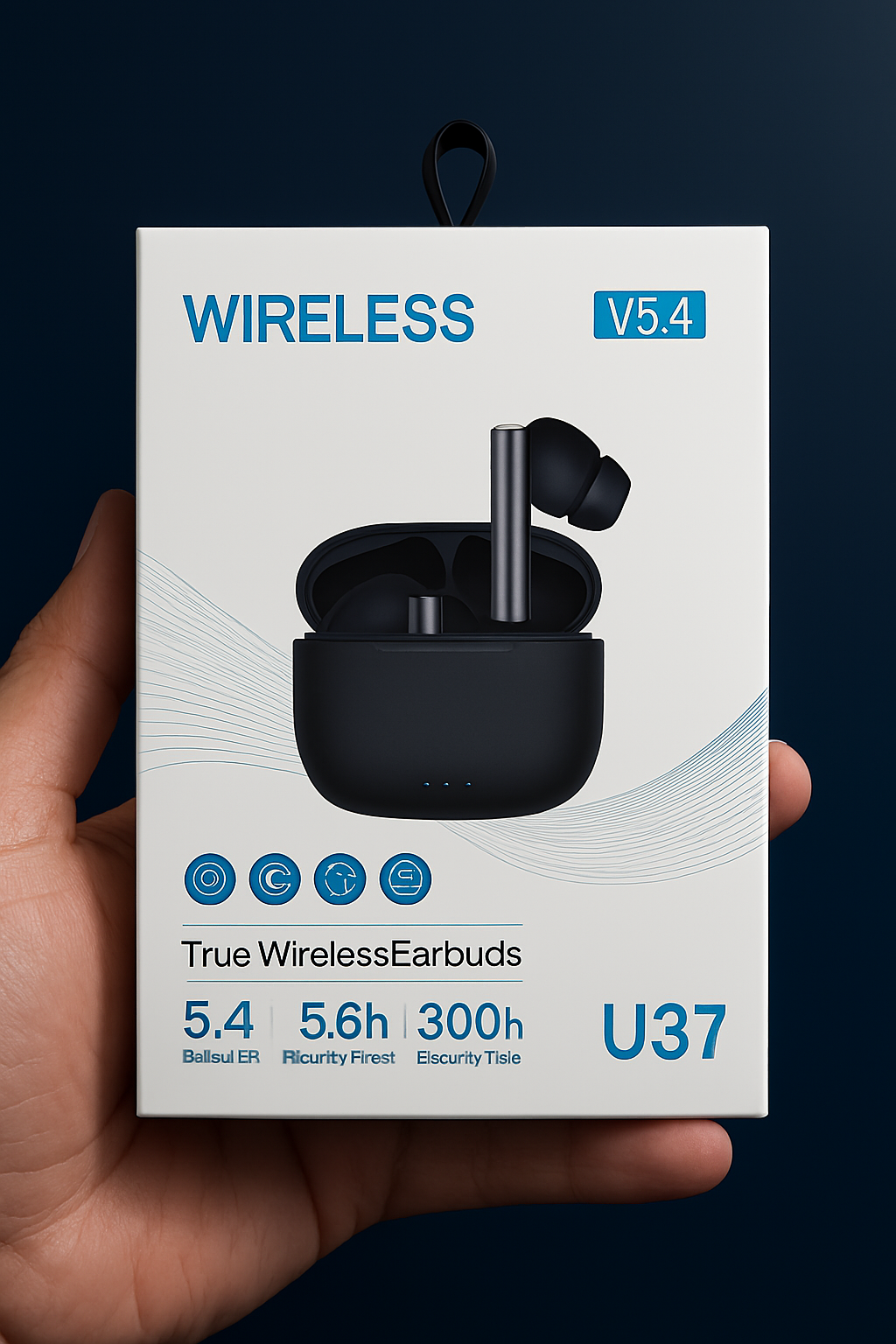 U37 Wireless Earbuds Signature Design, Premium Sound Quality