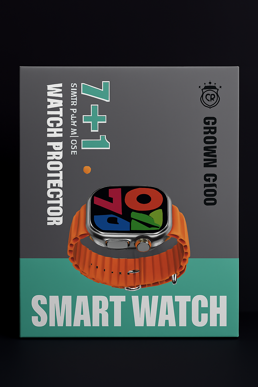 Crown G100 Smartwatch for Men & Women 7in1 Tech Power