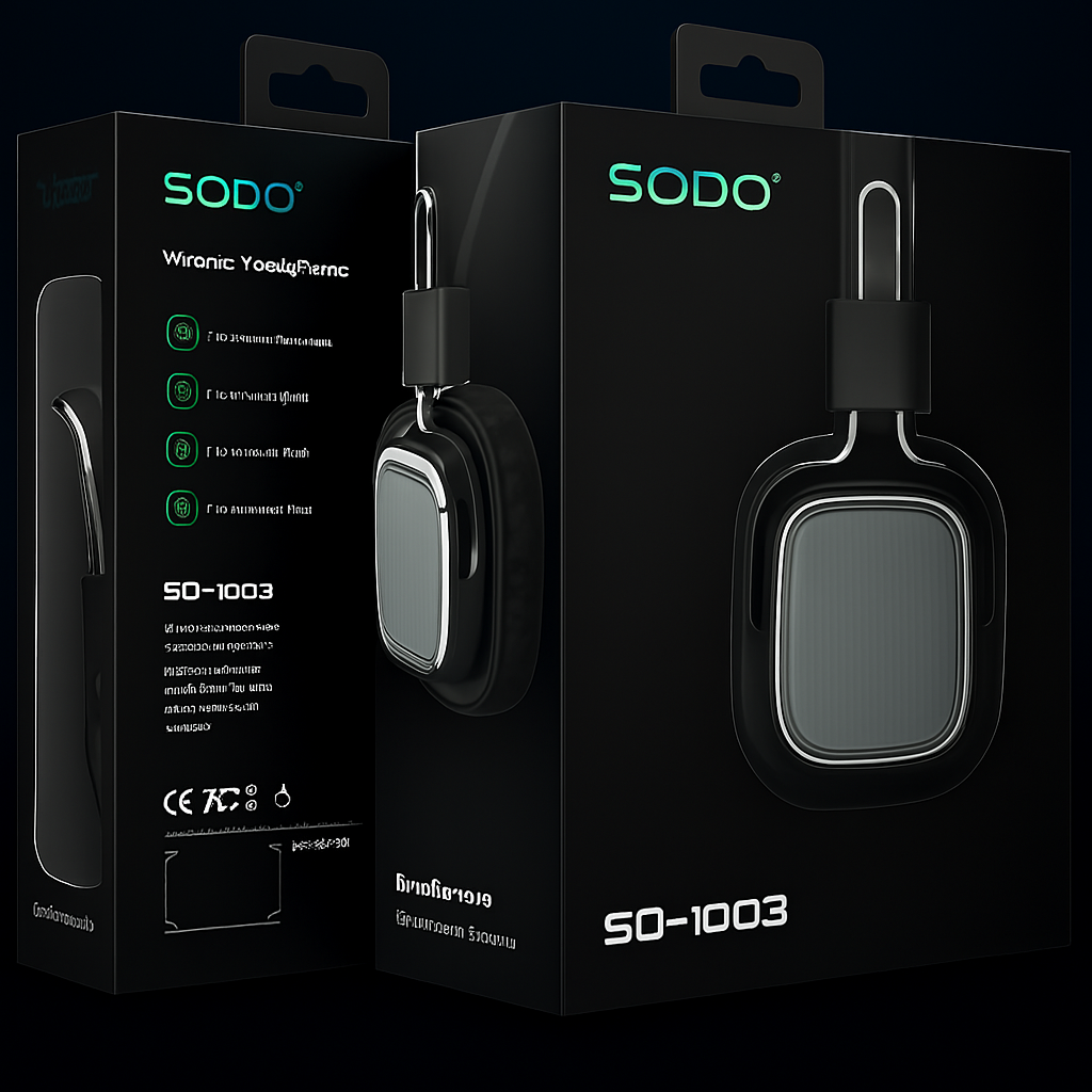 SODO SD-1003 Foldable Bluetooth Headphones  Premium Audio, Compact Style