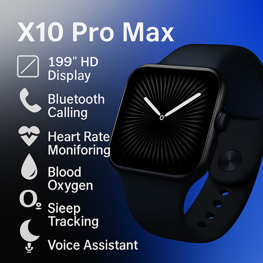 X10 Pro Max Wearable  Sharp Looks, AMOLED Brilliance & Long Battery
