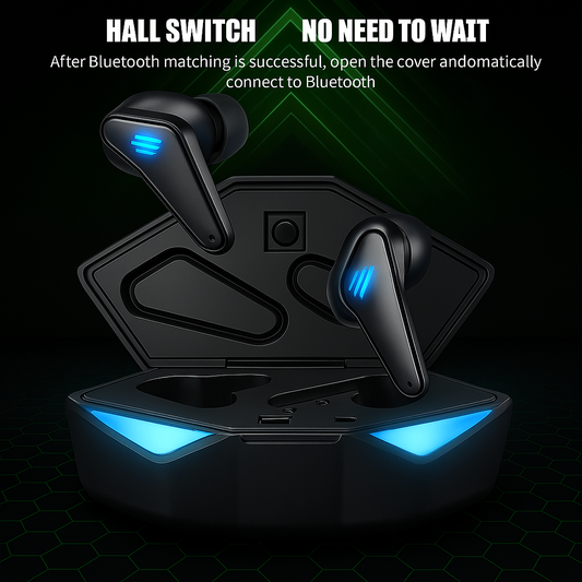 K-33 Bluetooth Earbuds for Gamers  Sleek Look, Punchy Bass & Real-Time Clarity